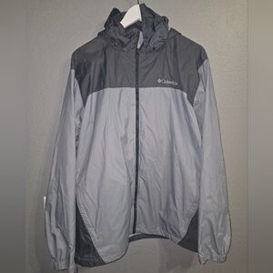 Columbia Mens Grey Windbreaker Jacket Size Large